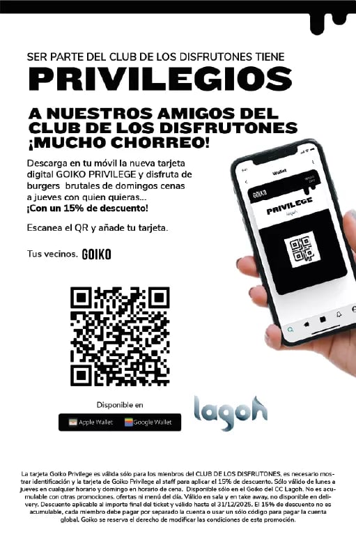 Tarjeta digital Goiko Privilege 1
