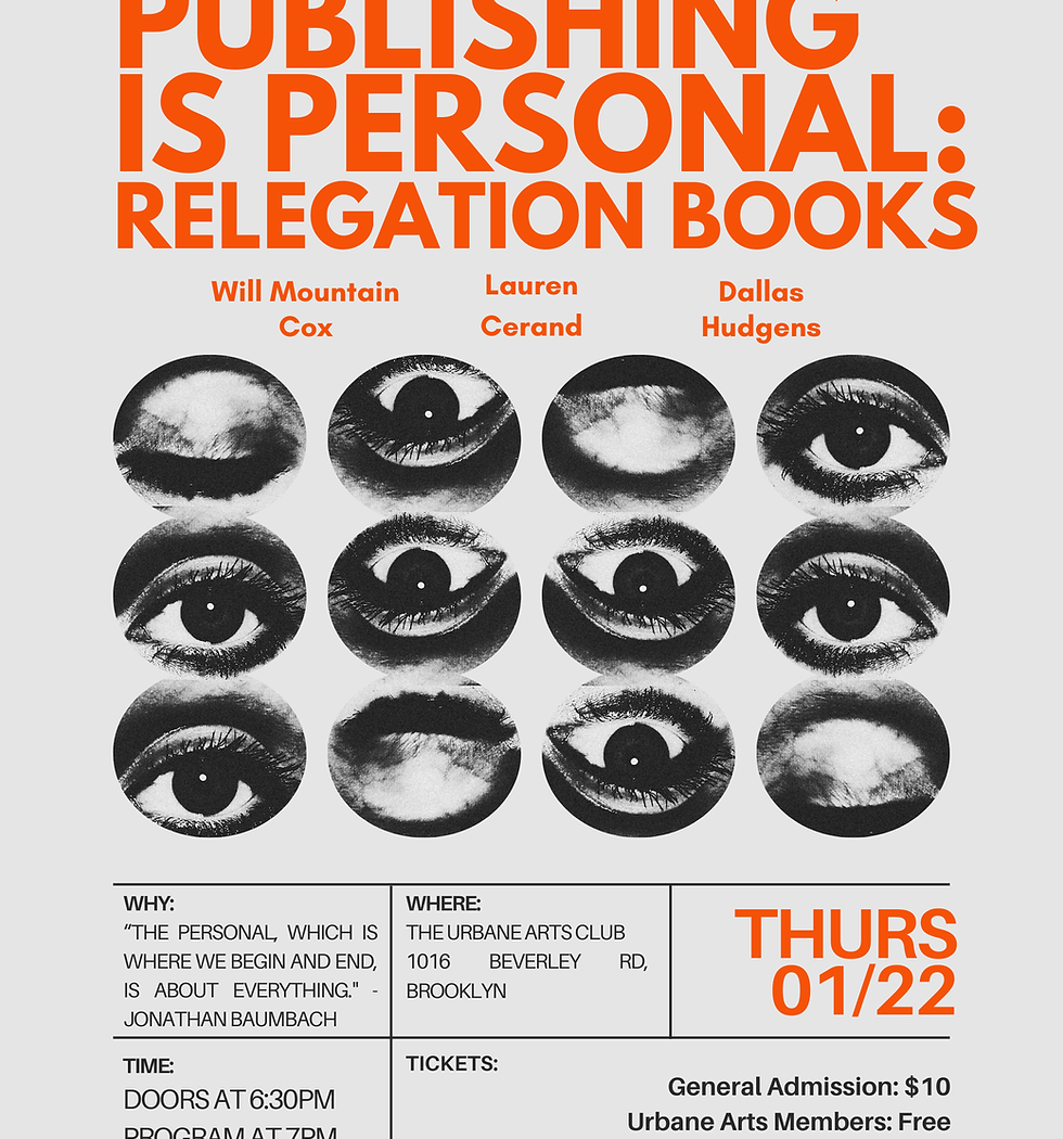 Publishing is Personal: Relegation Books 1