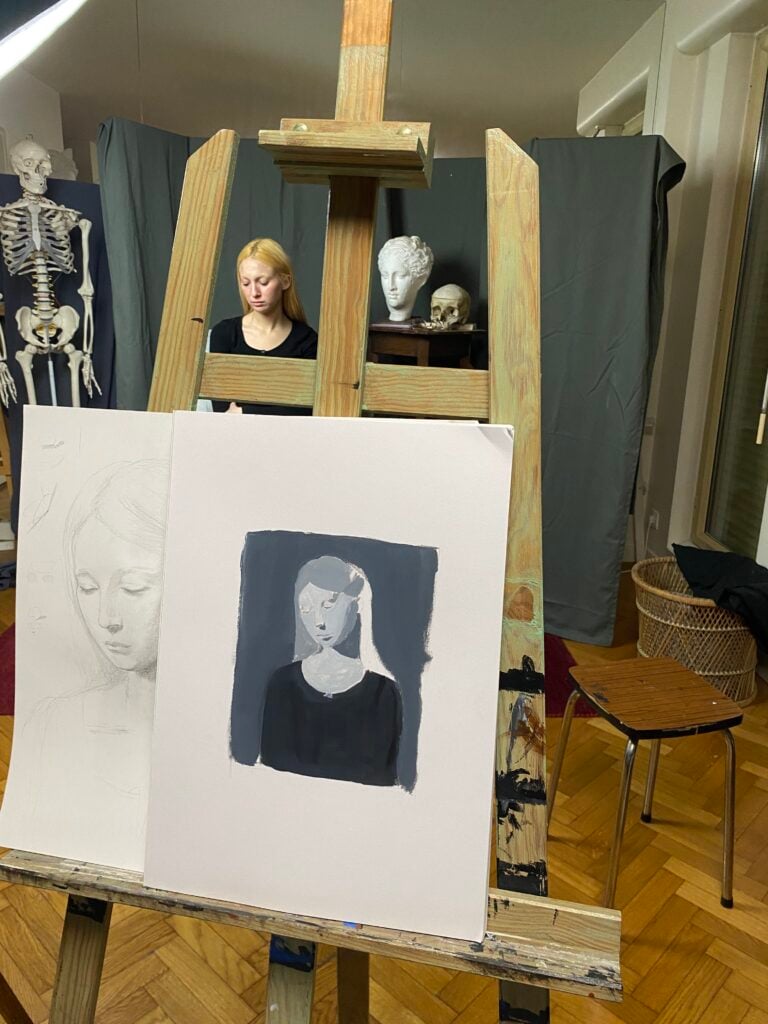 Stage de peinture de portrait avec modèle 3