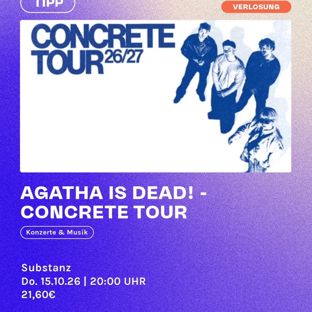 AGATHA IS DEAD! - CONCRETE TOUR