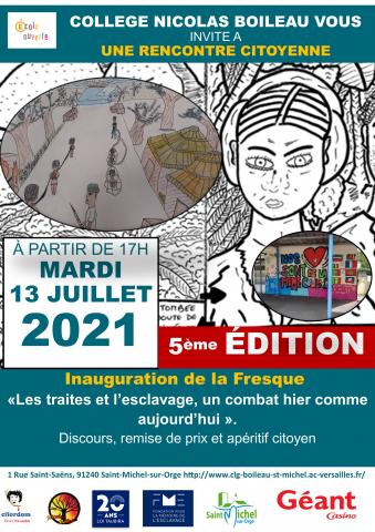Inauguration de la Fresque « Les traites et l’esclavage, un combat hier comme aujourd’hui » 1