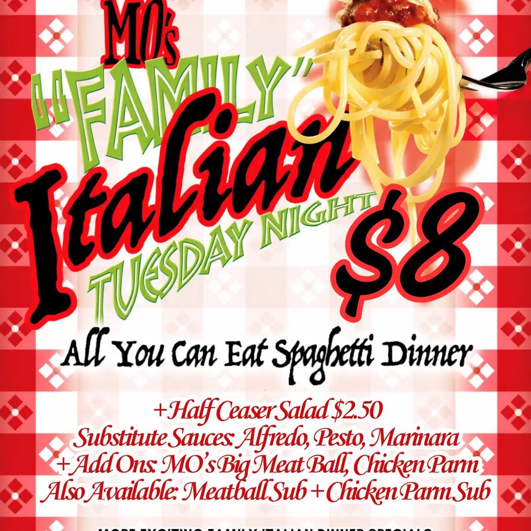 $8 All You Can Eat Spaghetti
