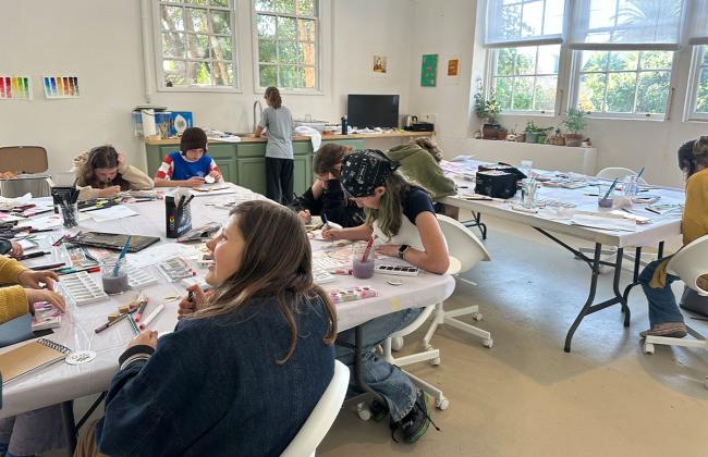 Granulating Watercolors with Berkeley Painting Club 2