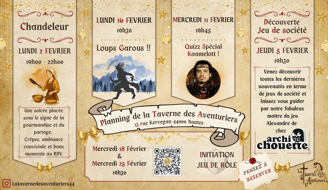 Programmation Fevrier - La Taverne s'Anime ! 1
