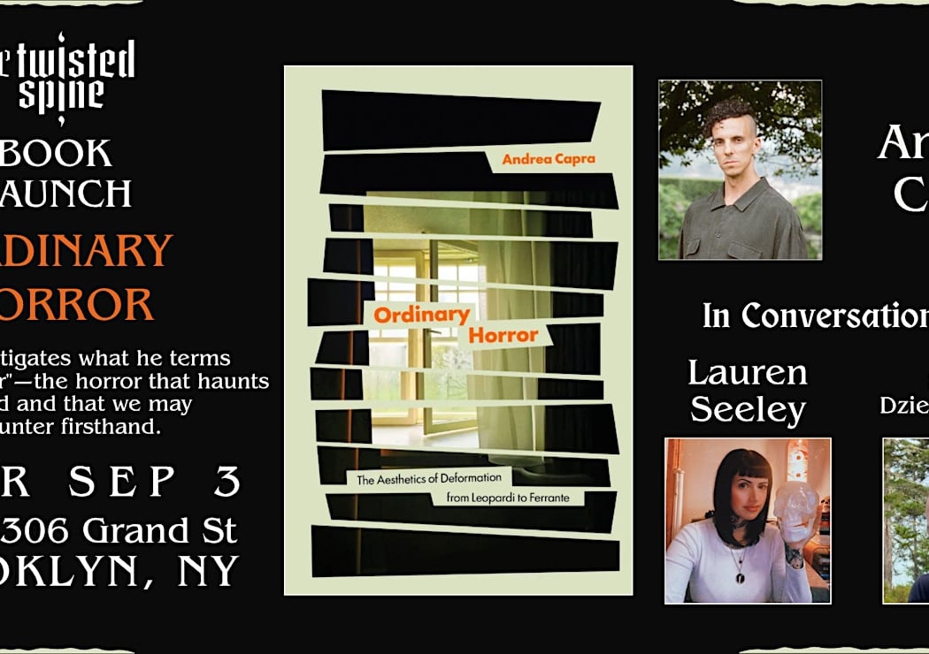 BOOK LAUNCH: ORDINARY HORROR by Andrea Capra