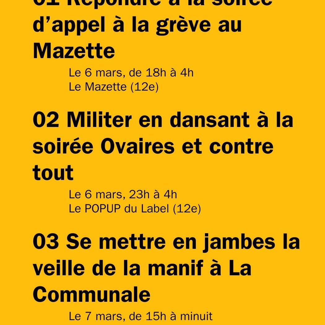 Répondre à la soirée d'appel à la grève 1