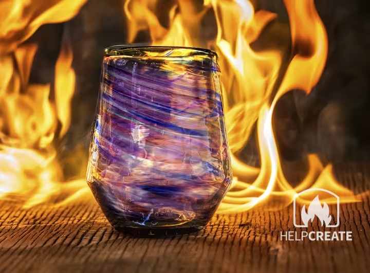 Wine Glass Help Create Event at Vetro Glassblowing!