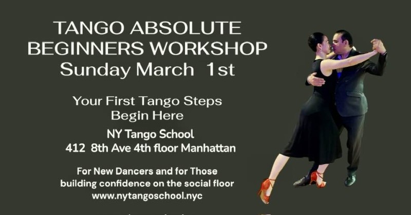 Tango workshop. From Zero to Tango — All the Basics Absolute Beginner Tango workshop 1