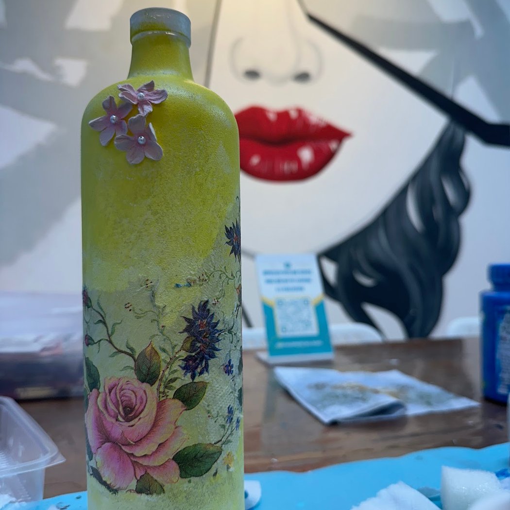 Bottle decoupage for kids 3