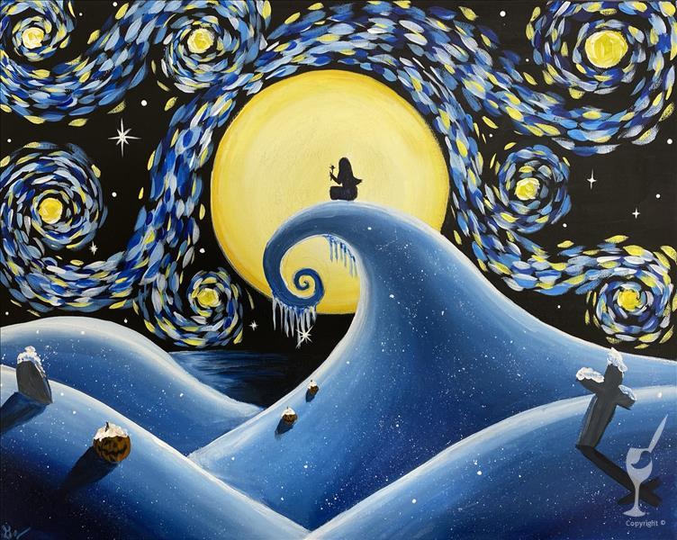 Snowy Spiral Starry Night 1