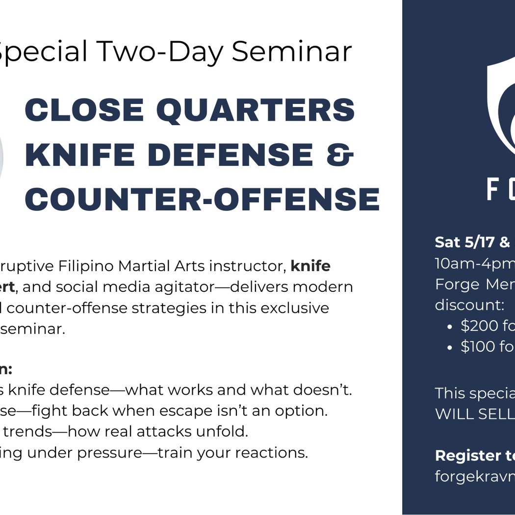 Close Quarters Knife Defense and Counter Offense with Paulo Rubio 1