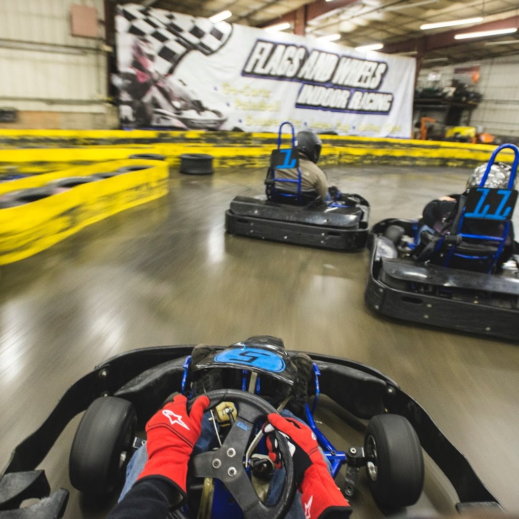 Flags & Wheels Indoor Racing 1