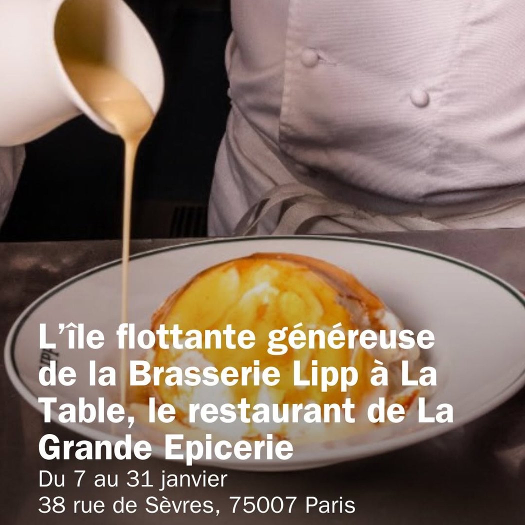 L'île flottante généreuse de la Brasserie Lipp 1