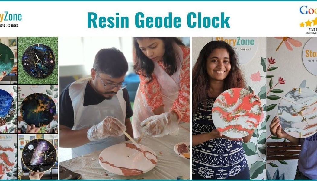 Resin Geode Clock 1