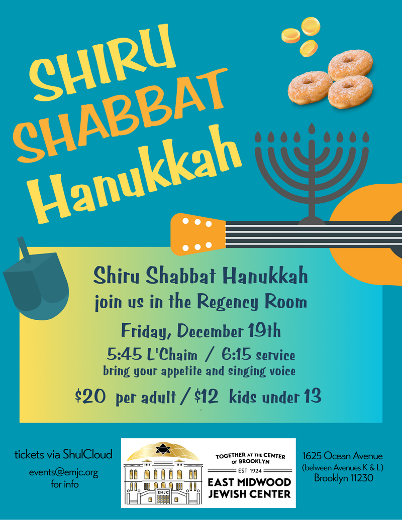 Shiru Shabbat Hanukkah 1