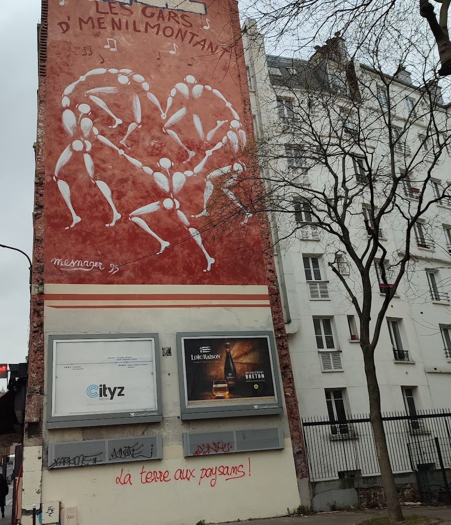 Fresque ''C'est nous les Gars d'Ménilmontant'' 1