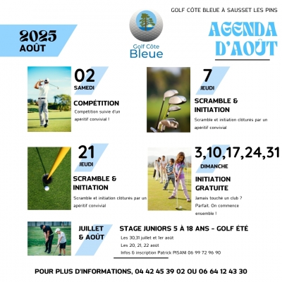 AGENDA D’AOÛT – GOLF CÔTE BLEUE 1