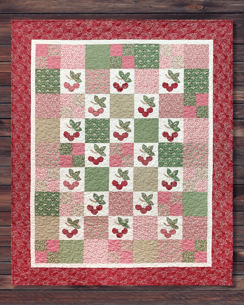Happy Little Cherry Quilt: Fusible Appliqué 1