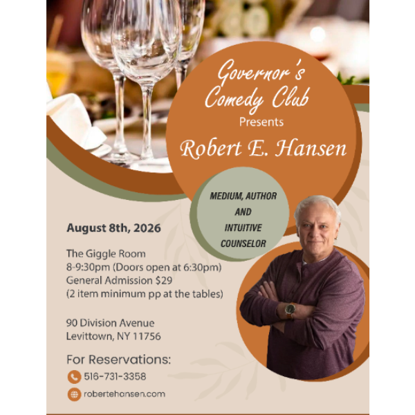 ROBERT E. HANSEN - PSYCHIC MEDIUM - SPECIAL EVENT IN THE GIGGLE ROOM 1