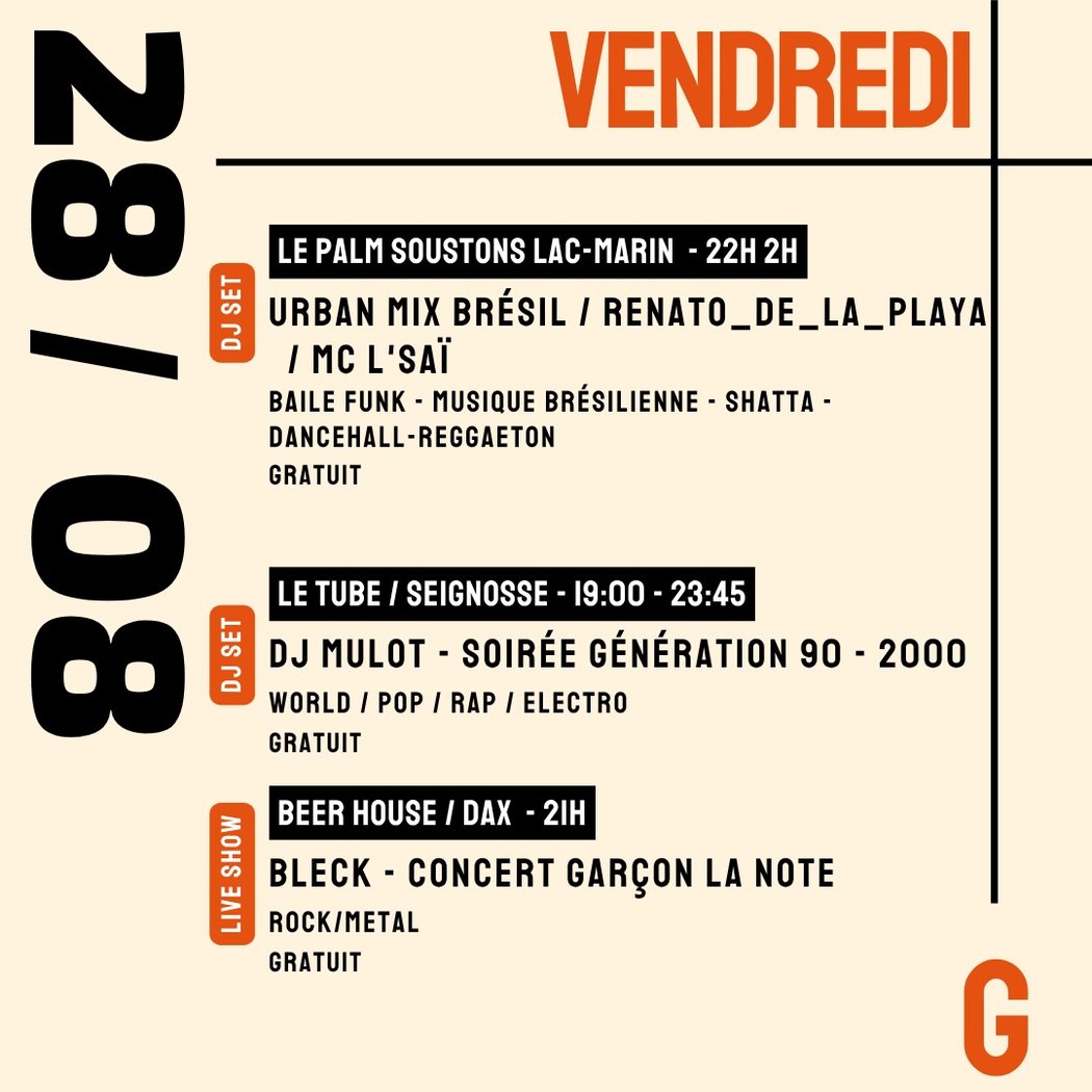 BLECK - CONCERT GARÇON LA NOTE 1