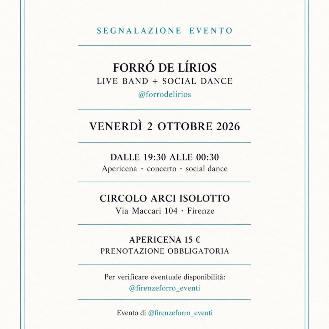 Apericena musicale e concerto con i Forró de Lirios 2
