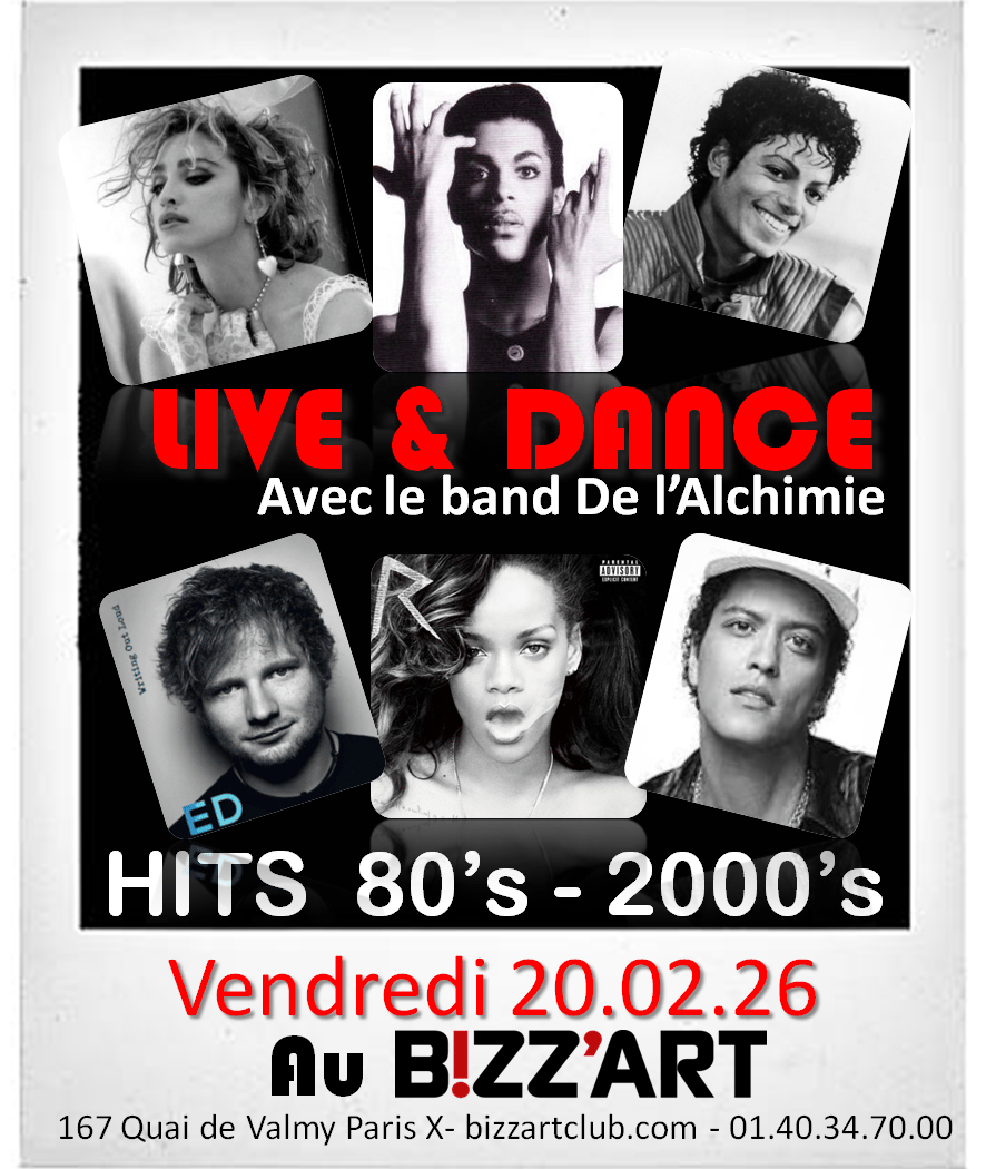 DE L’ALCHIMIE Soirée Live & Dance 80’s-2000’s 1