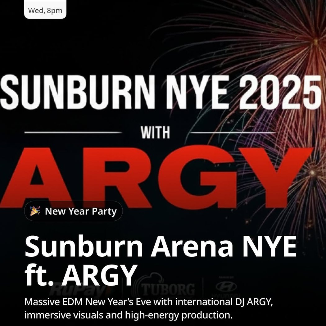 Sunburn Arena NYE ft. ARGY 2