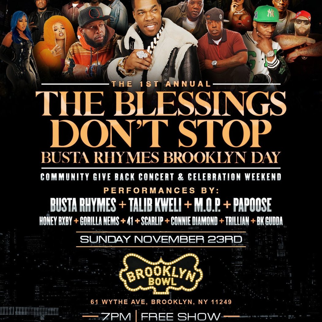 The Blessings Don't Stop Busta Rhymes Brooklyn Day Community Give Back Concert & Celebration 1