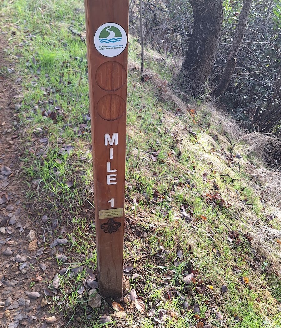 Oat Hill Mine Trail One Mile Marker 3
