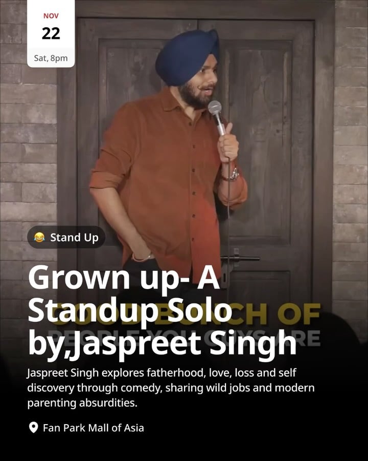 Grown Up – Standup Solo by Jaspreet Singh 1