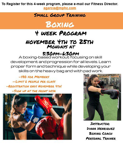 Small Group Training 4 Week Boxing Training 1
