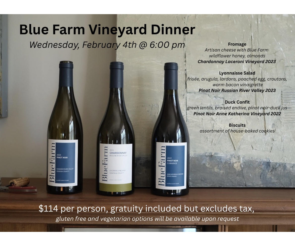 Blue Farm Vineyard Dinner at Marché 1