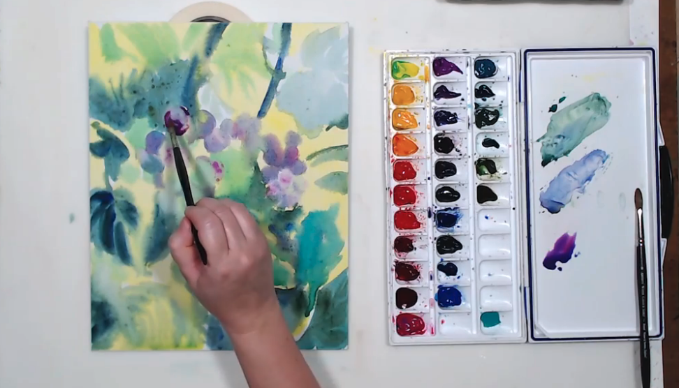 Watercolor and Embroidery Workshop 2