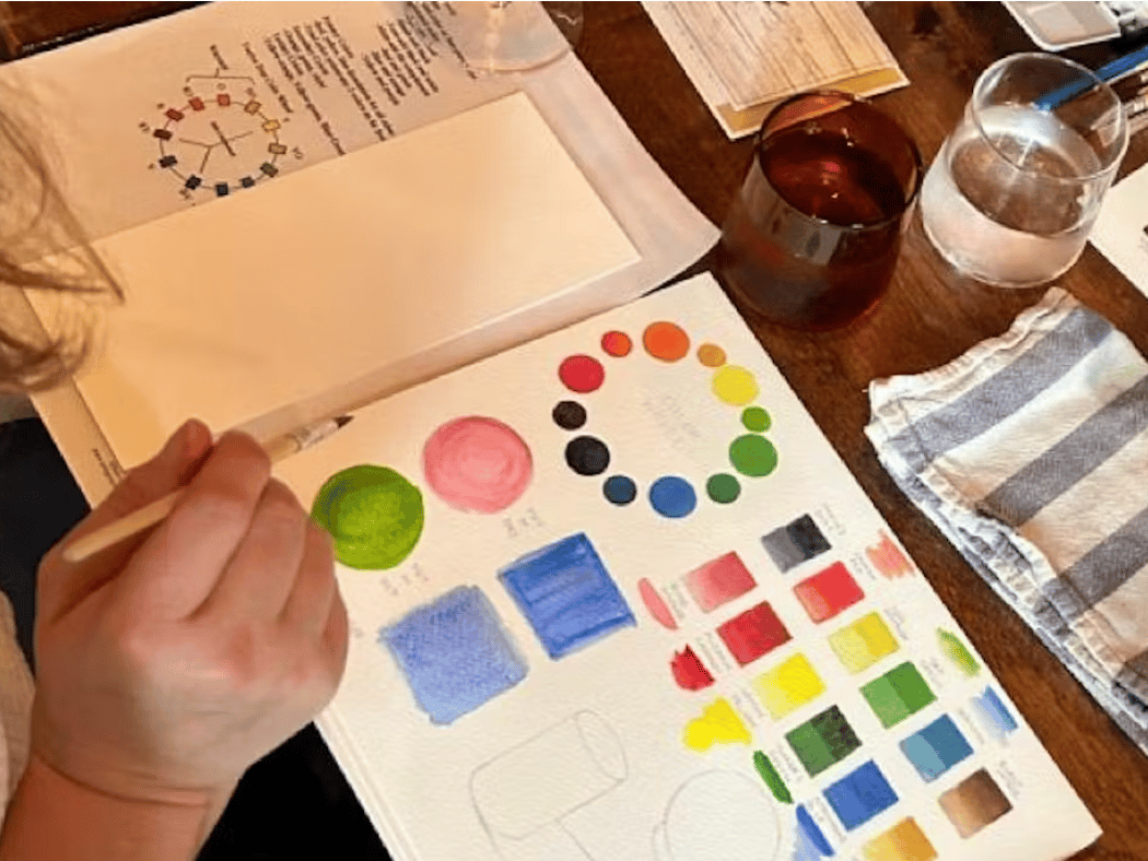 Watercolor Painting and Wine Workshop 1