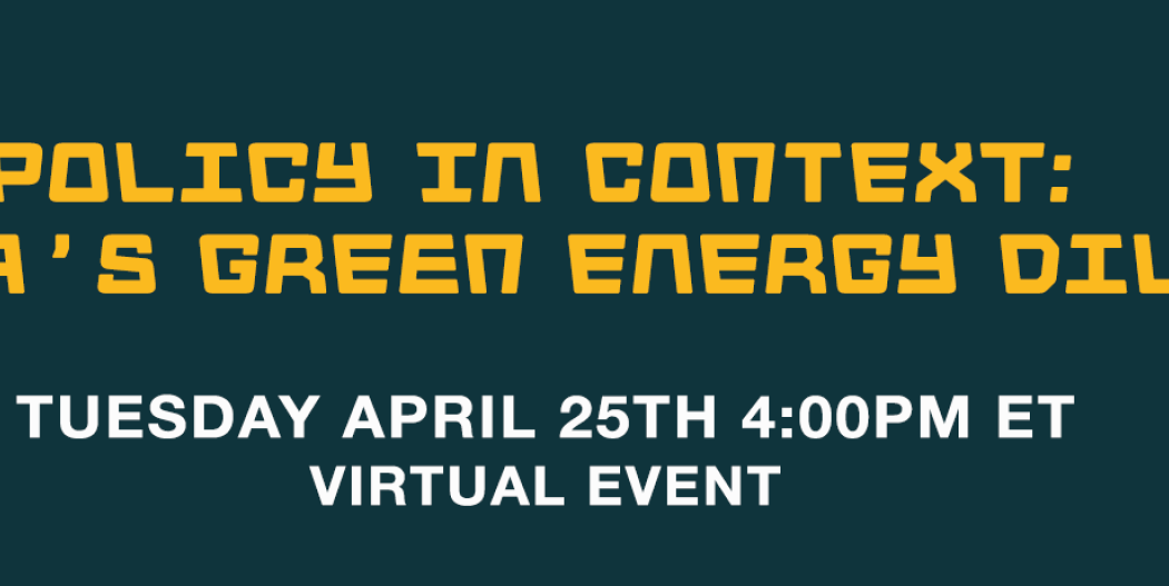 Policy in Context - Africa's Green Energy Dilemma 1