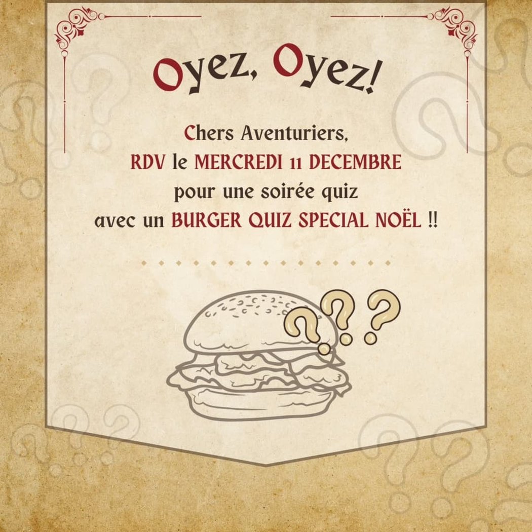 Soirée Burger Quiz Spécial Noël 1