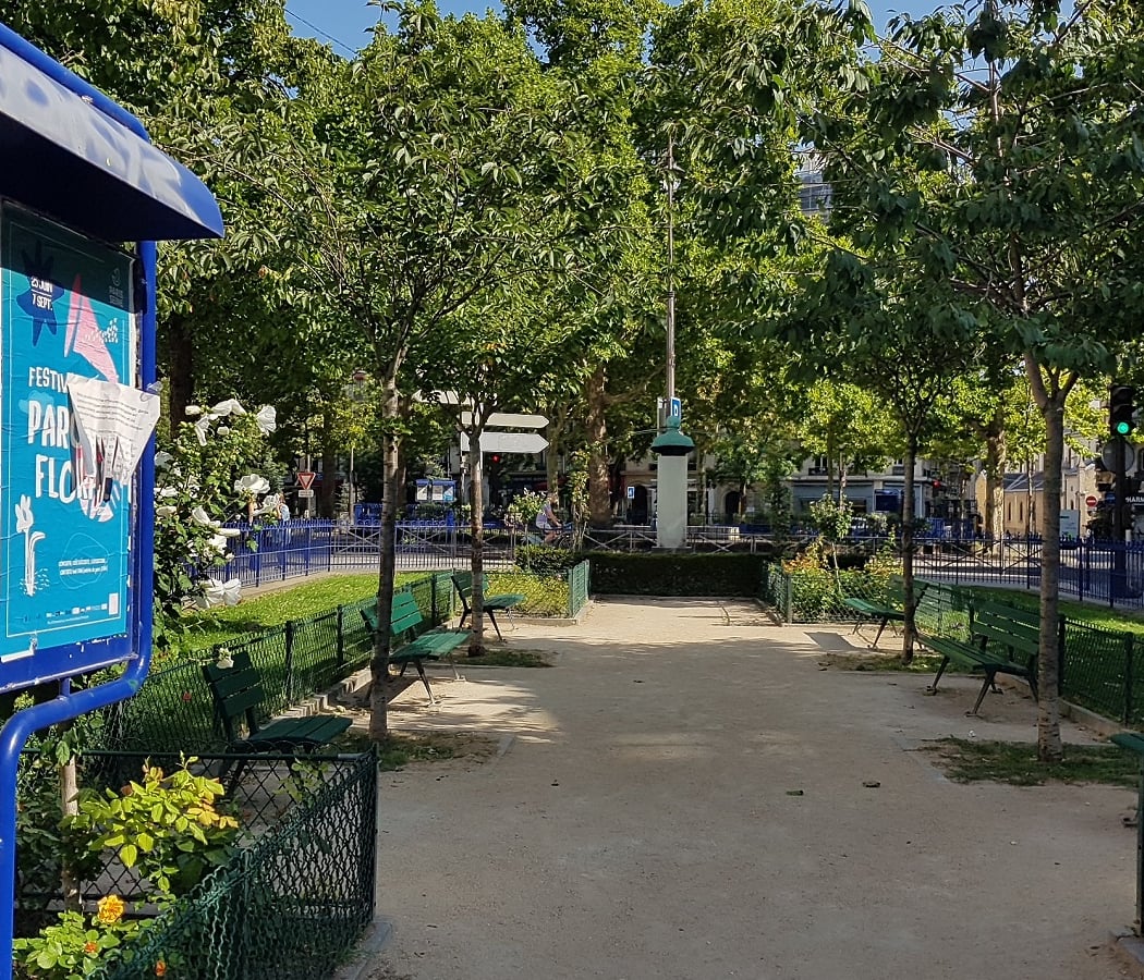 Public park with benches 1