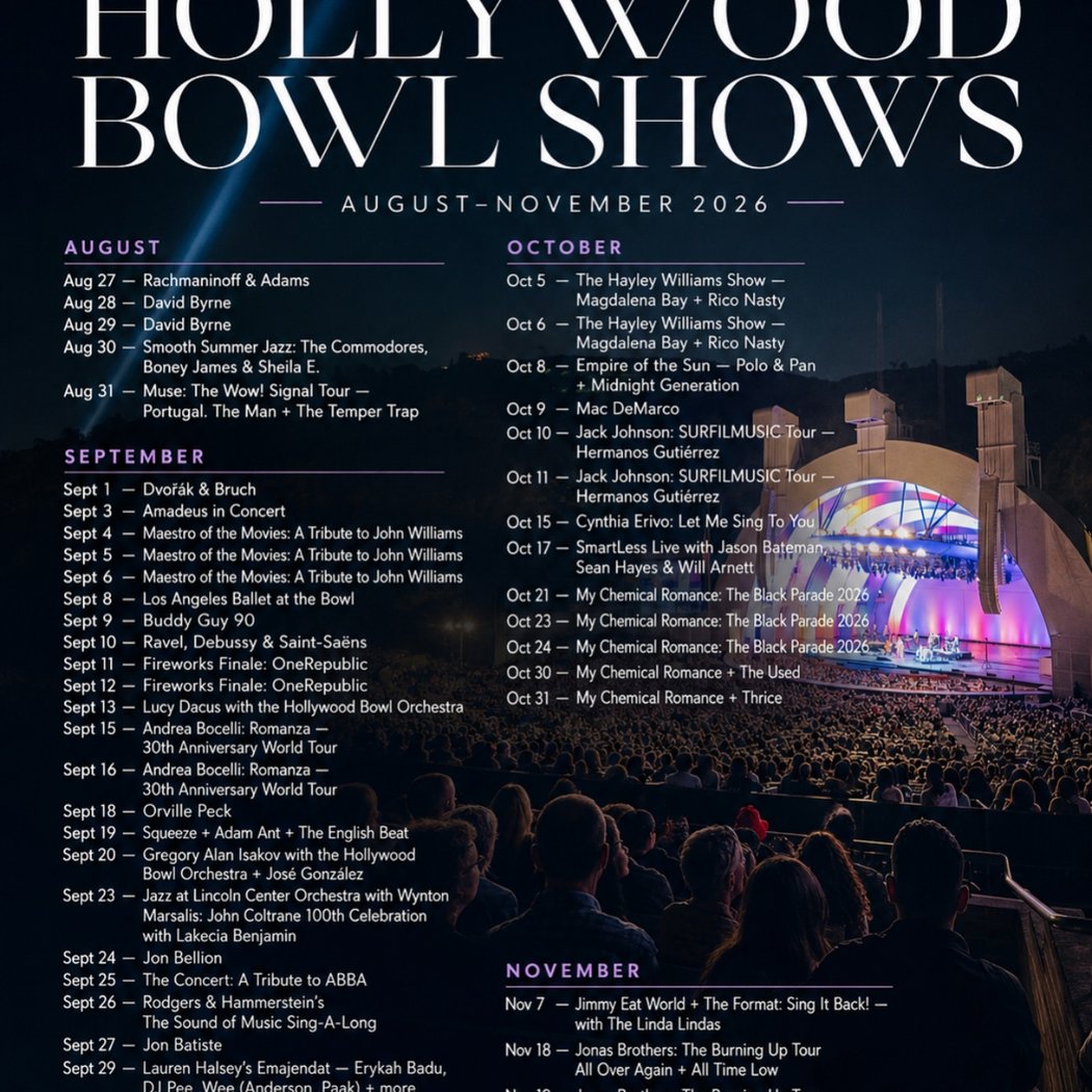 UPCOMING HOLLYWOOD BOWL SHOWS