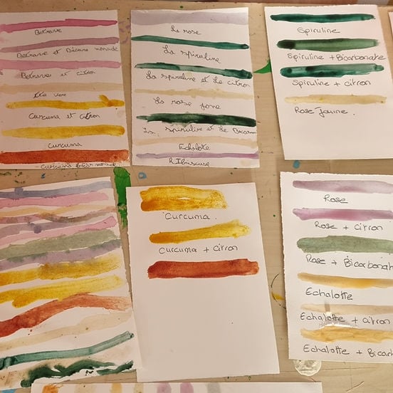 Atelier artistique : fabrication de peinture avec la tempera 1