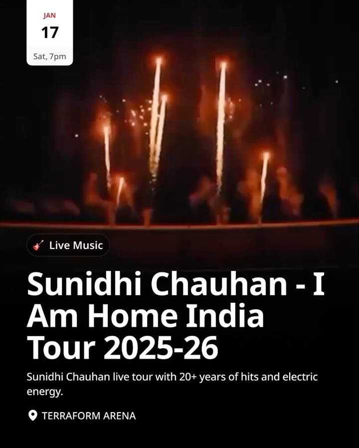 Sunidhi Chauhan – I Am Home India Tour 1