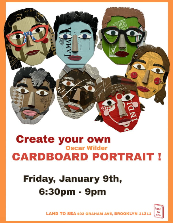 Cardboard Portrait Making Workshop w. Oscar Wilder 1