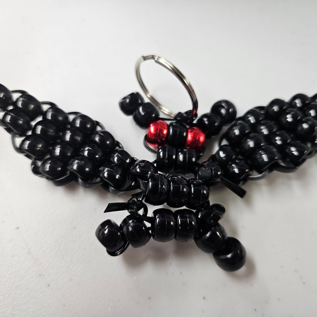 Beaded Mothman Keychain 1