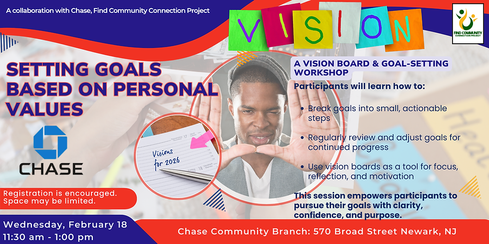 A Vision Board & Goal-Setting Workshop with Chase Bank 1