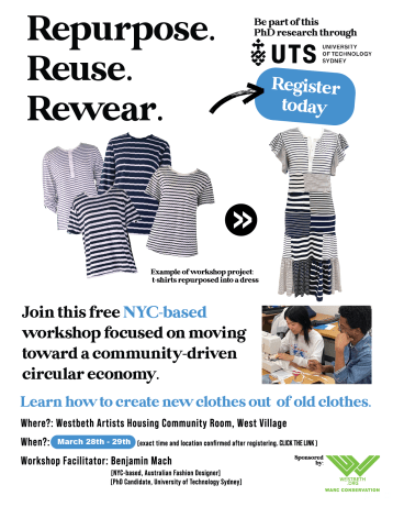 Repurpose Reuse Rewear Create New Clothes from Old Clothes Workshop 1