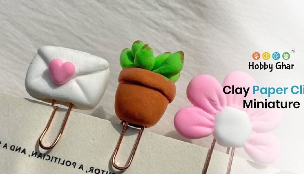 Clay paper clips miniature 1