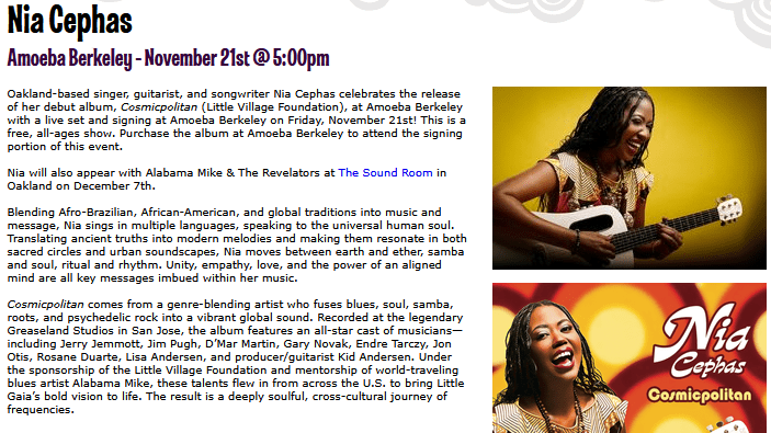 Nia Cephas Berkeley Amoeba in-Store 1