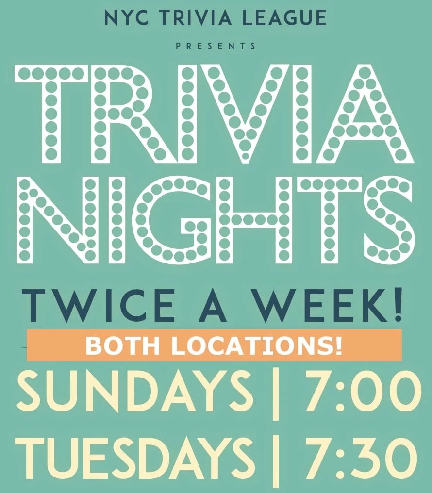 Trivia Tuesdays and Trivia Sundays 1
