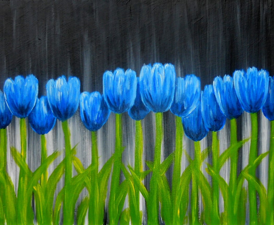Tulips in Blue 1