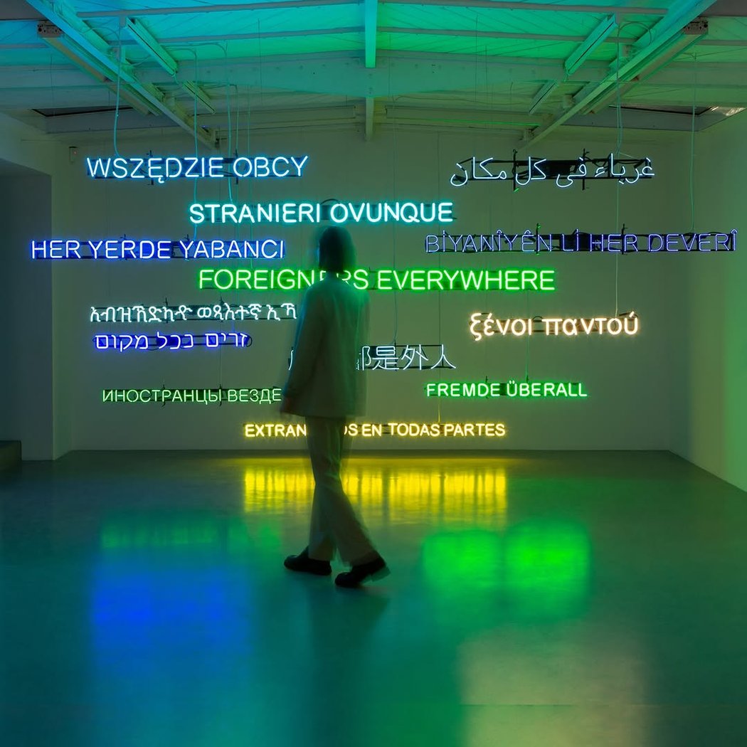 Foreigners Everywhere (Claire Fontaine installation) 1