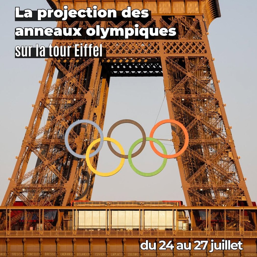 Projection des anneaux olympiques 1
